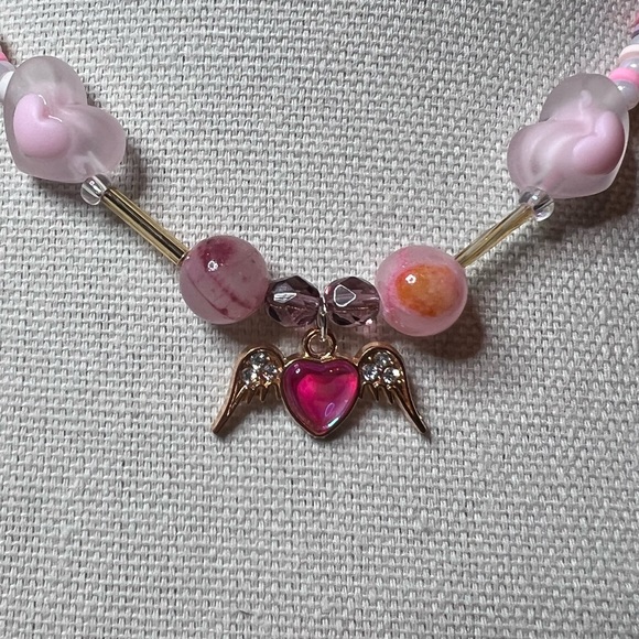 Heart necklace with  dangling keys - Picture 3 of 5